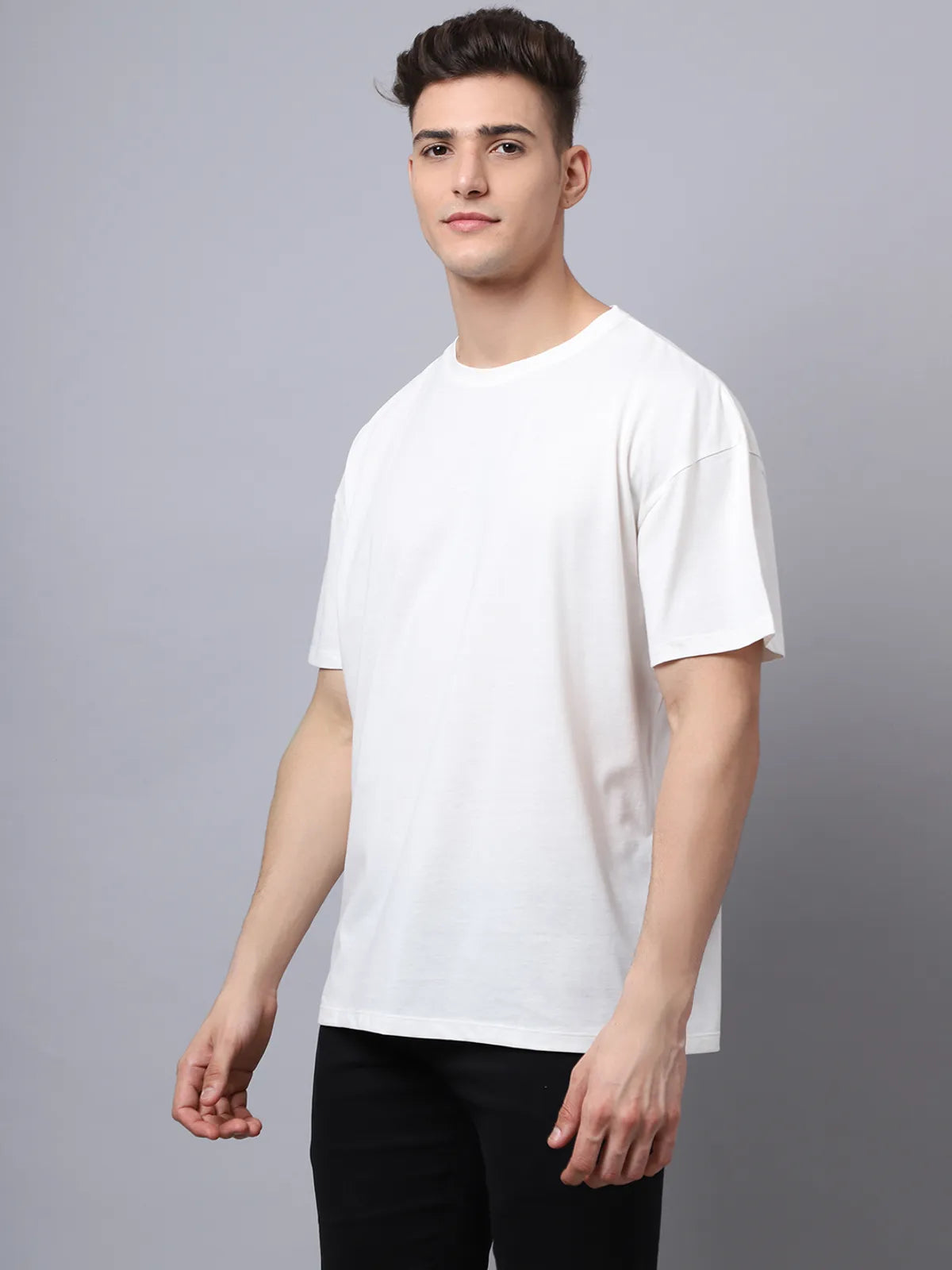 Off-White Plain Oversized T-shirt For Men