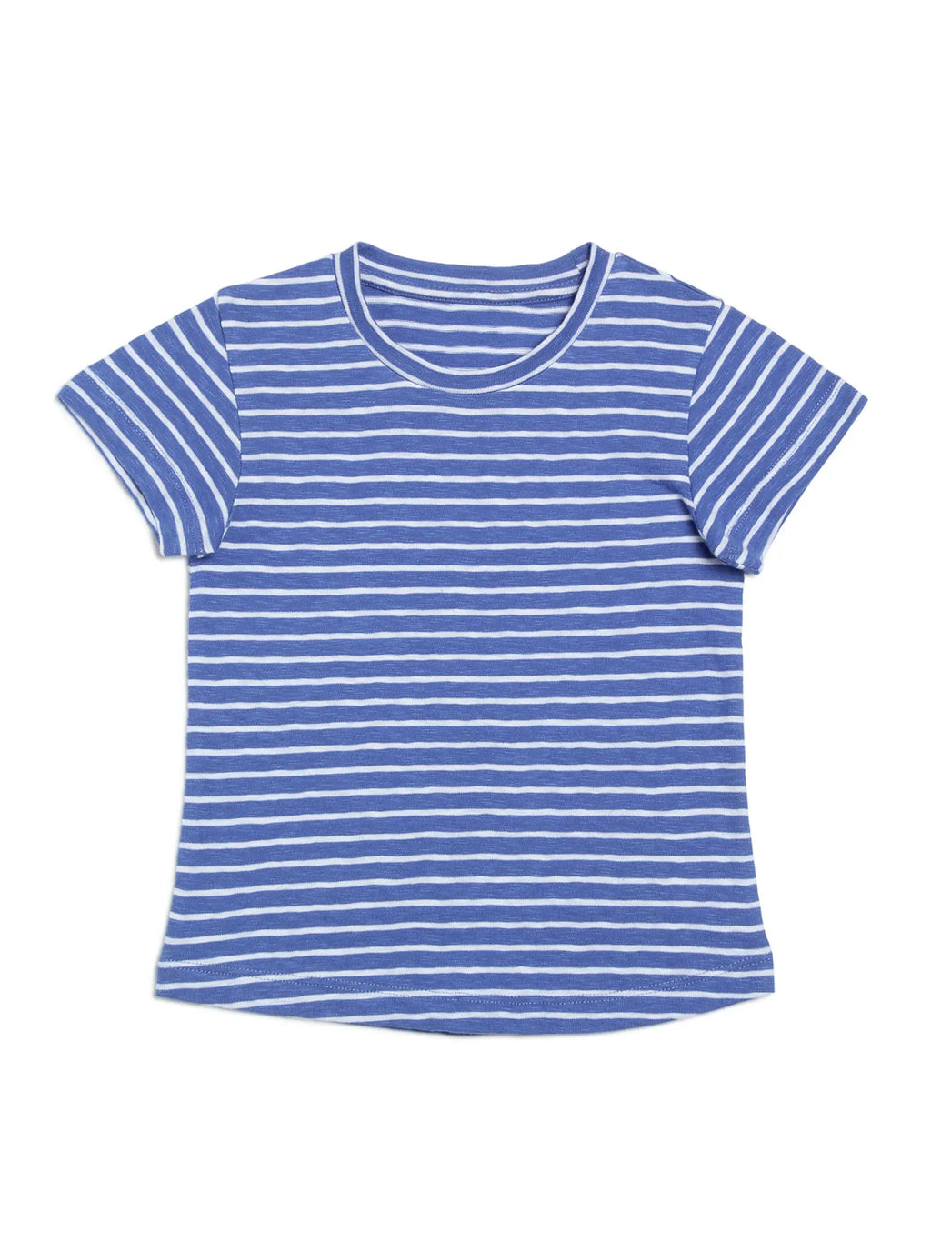 Door74 Unisex Blue White Striper Round Neck T-Shirt image 0