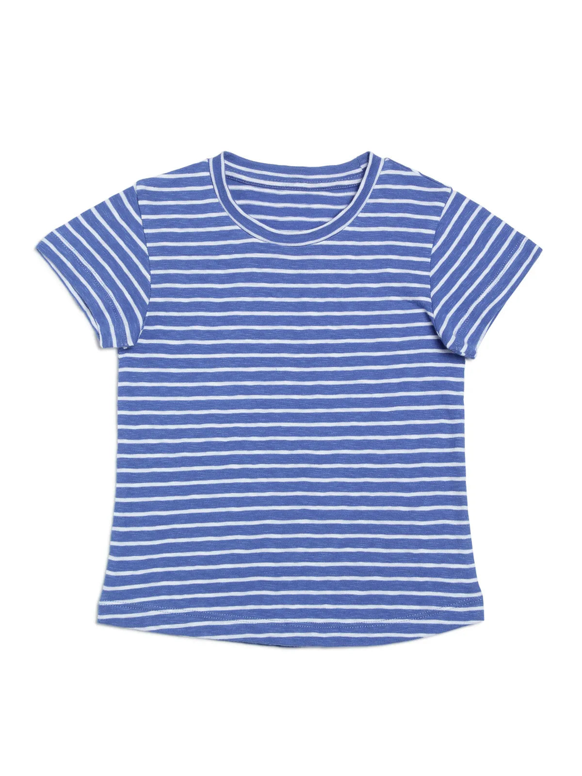 Door74 Unisex Blue White Striper Round Neck T-Shirt image 0