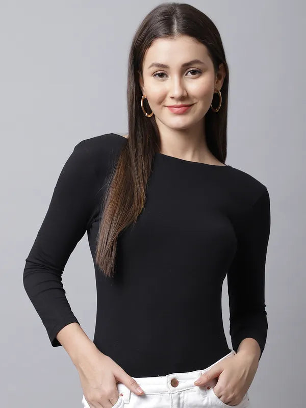 Black Bodysuit For Women image 4