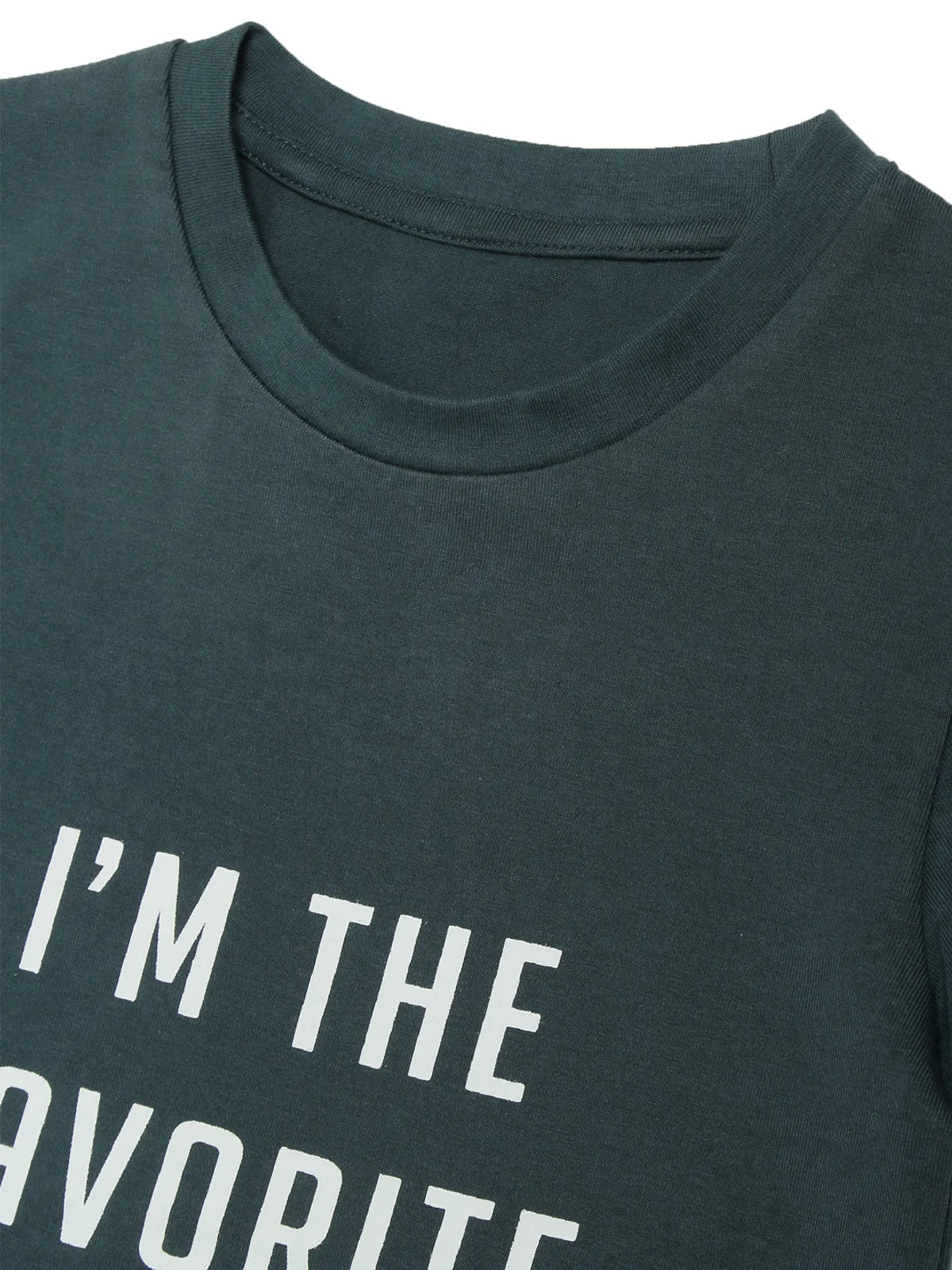 Door74 Unisex Green Favorite Child Printed Round Neck T-Shirt - 3-4Y image