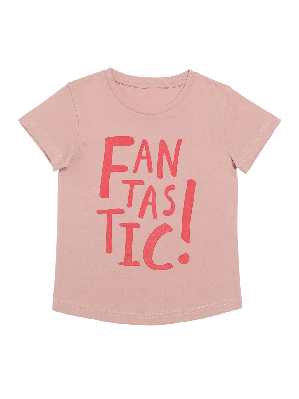 Door74 Unisex Pink Fantastic Printed Round Neck T-Shirt image 1