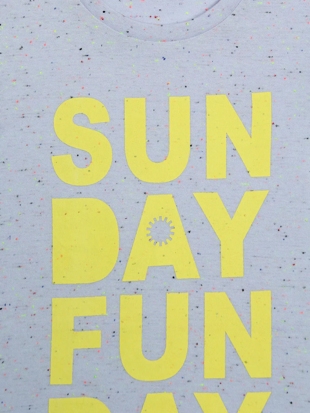 Door74 Unisex Blue Sunday Funday Ptinted Round Neck T-Shirt image 0