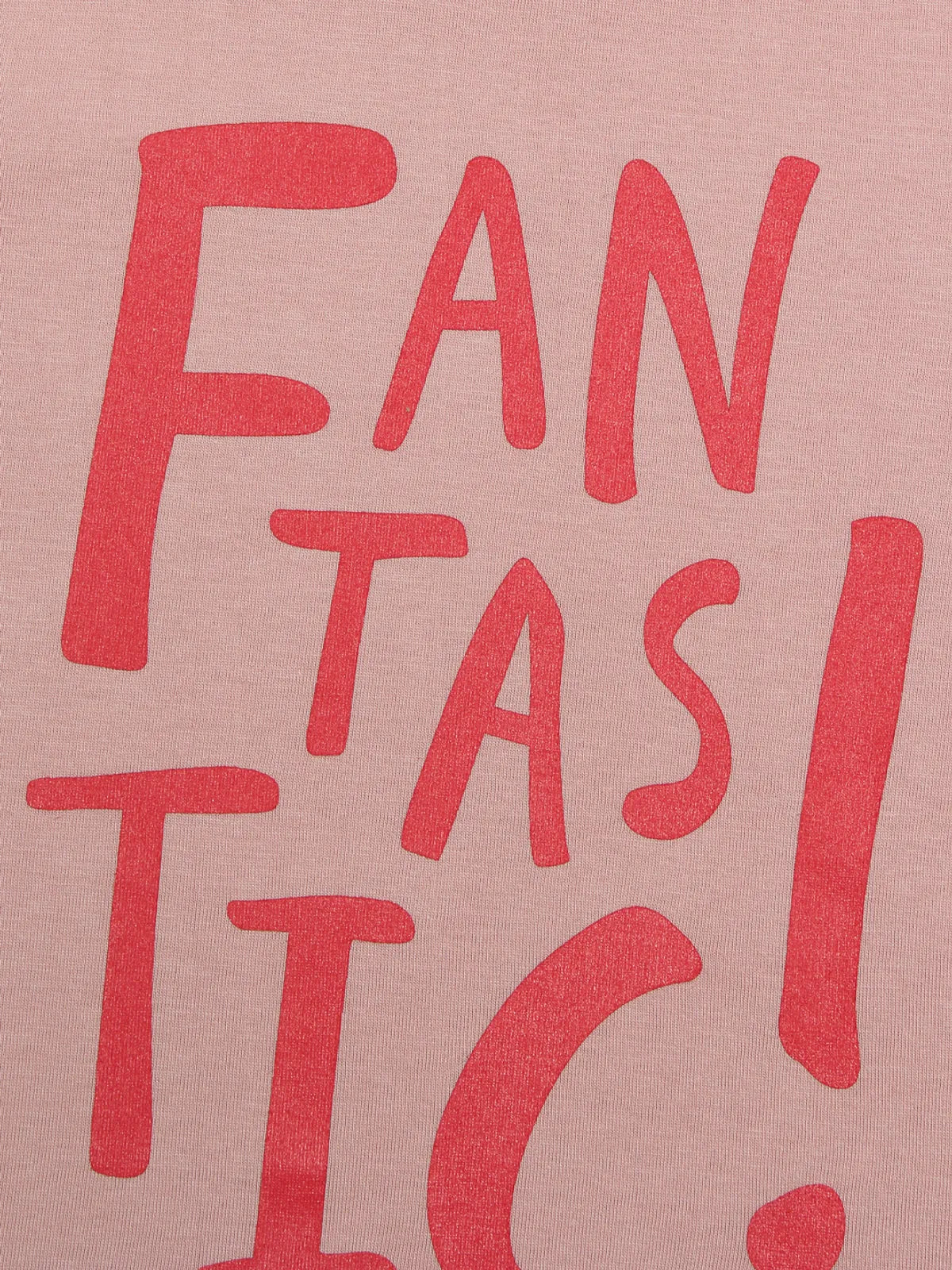 Door74 Unisex Pink Fantastic Printed Round Neck T-Shirt - 13-14Y image