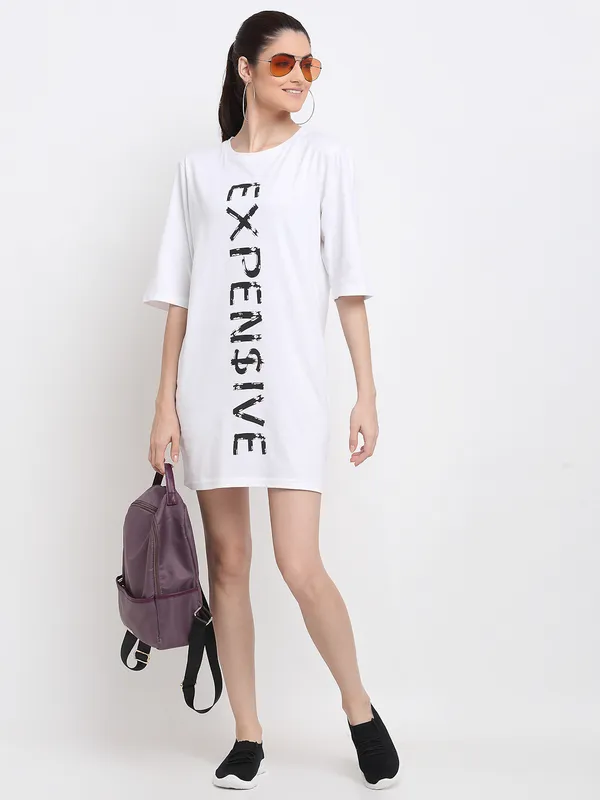 Door74 Expensive Print Knee Length Trendy Dress - Image 4