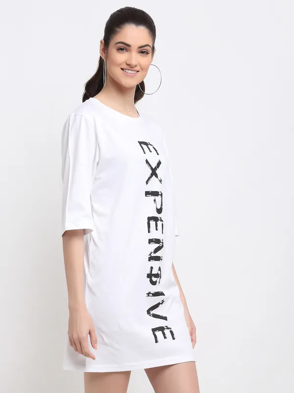 Door74 Expensive Print Knee Length Trendy Dress - Image 3