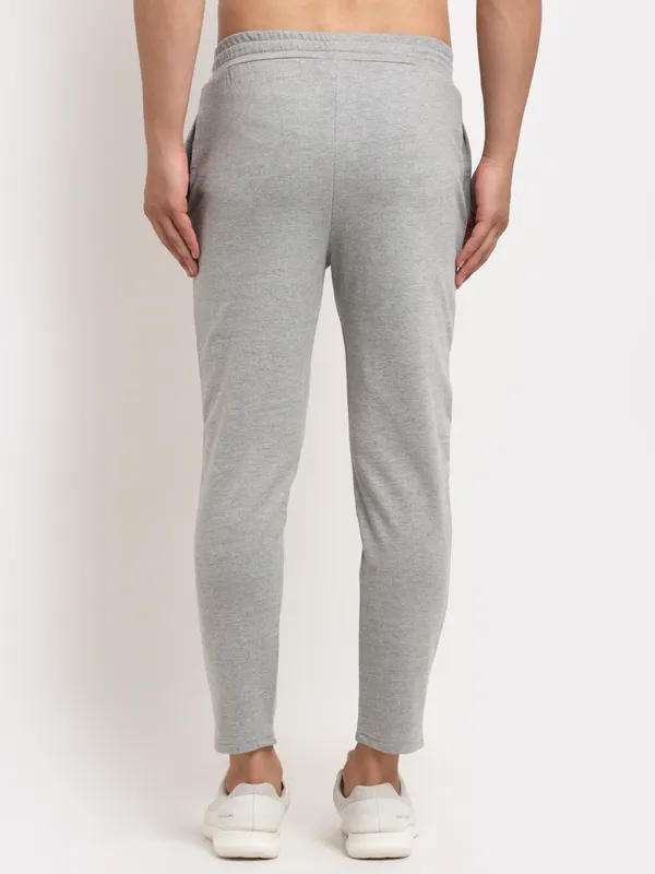 Light Grey Cotton Solid Jogger For Men - Image 3