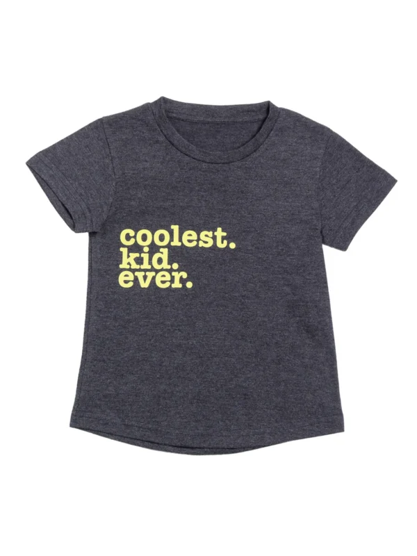 Door74 Unisex Navy Coolest Kid Ever Printed Round Neck T-Shirt