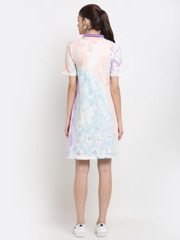 Door74 Tie and Dye Collar Dress - Image 5