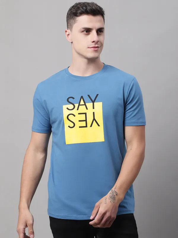 Cotton Printed Regular Fit T-shirt For Men - Image 5