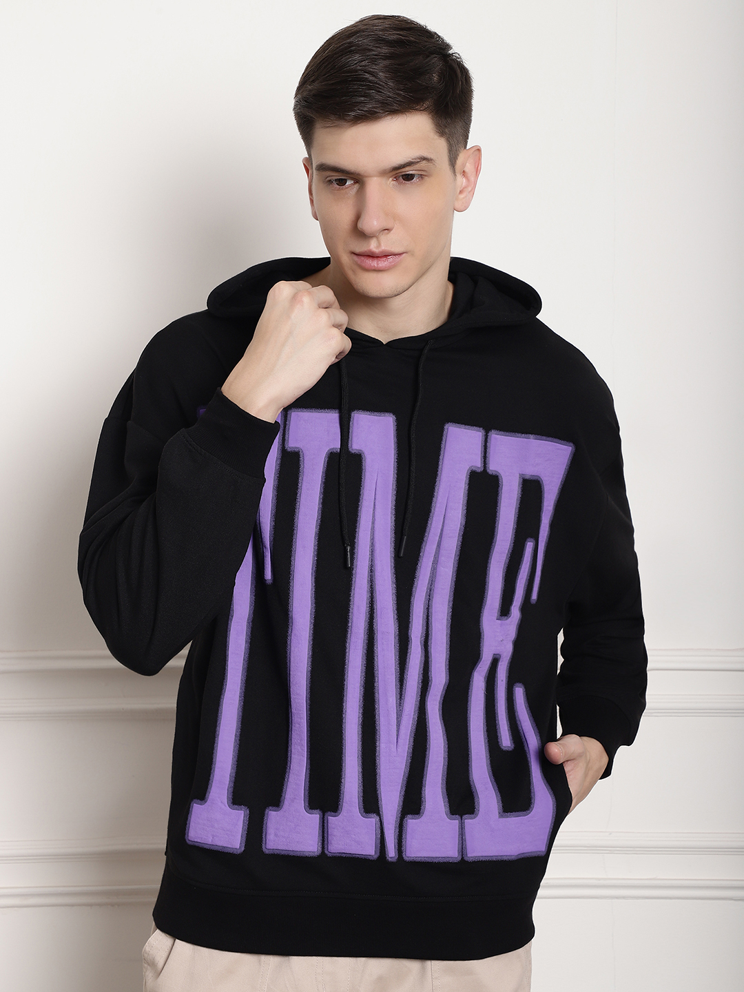 Men Printed Hooded Sweatshirt