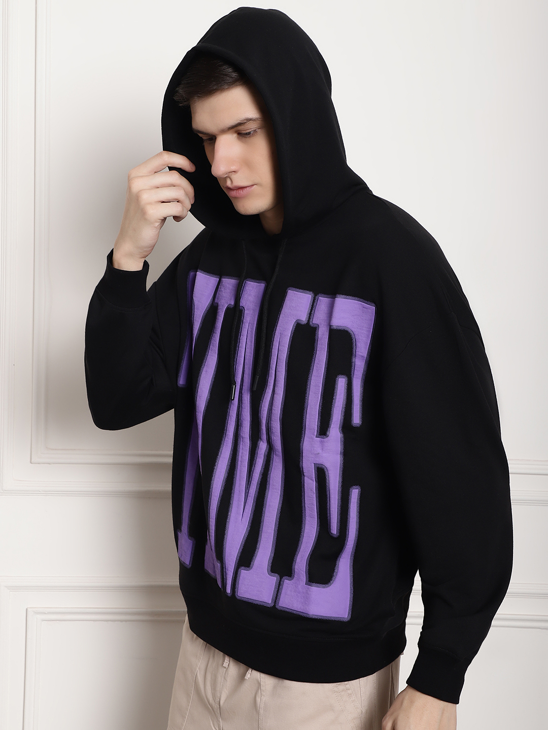 Men Printed Hooded Sweatshirt - Image 4