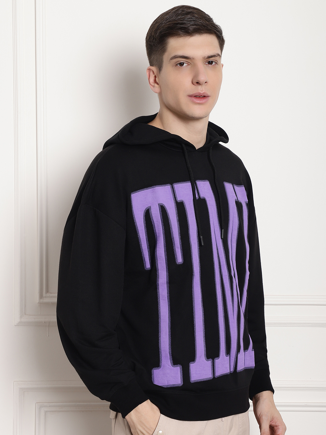 Men Printed Hooded Sweatshirt - Image 3