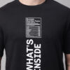 Black Typography t-shirt for Men