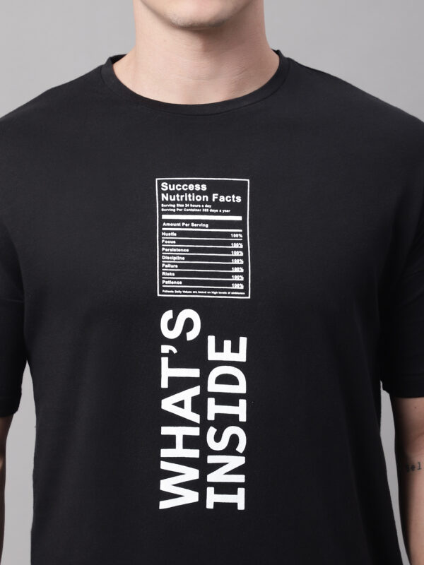 Black Typography t-shirt for Men