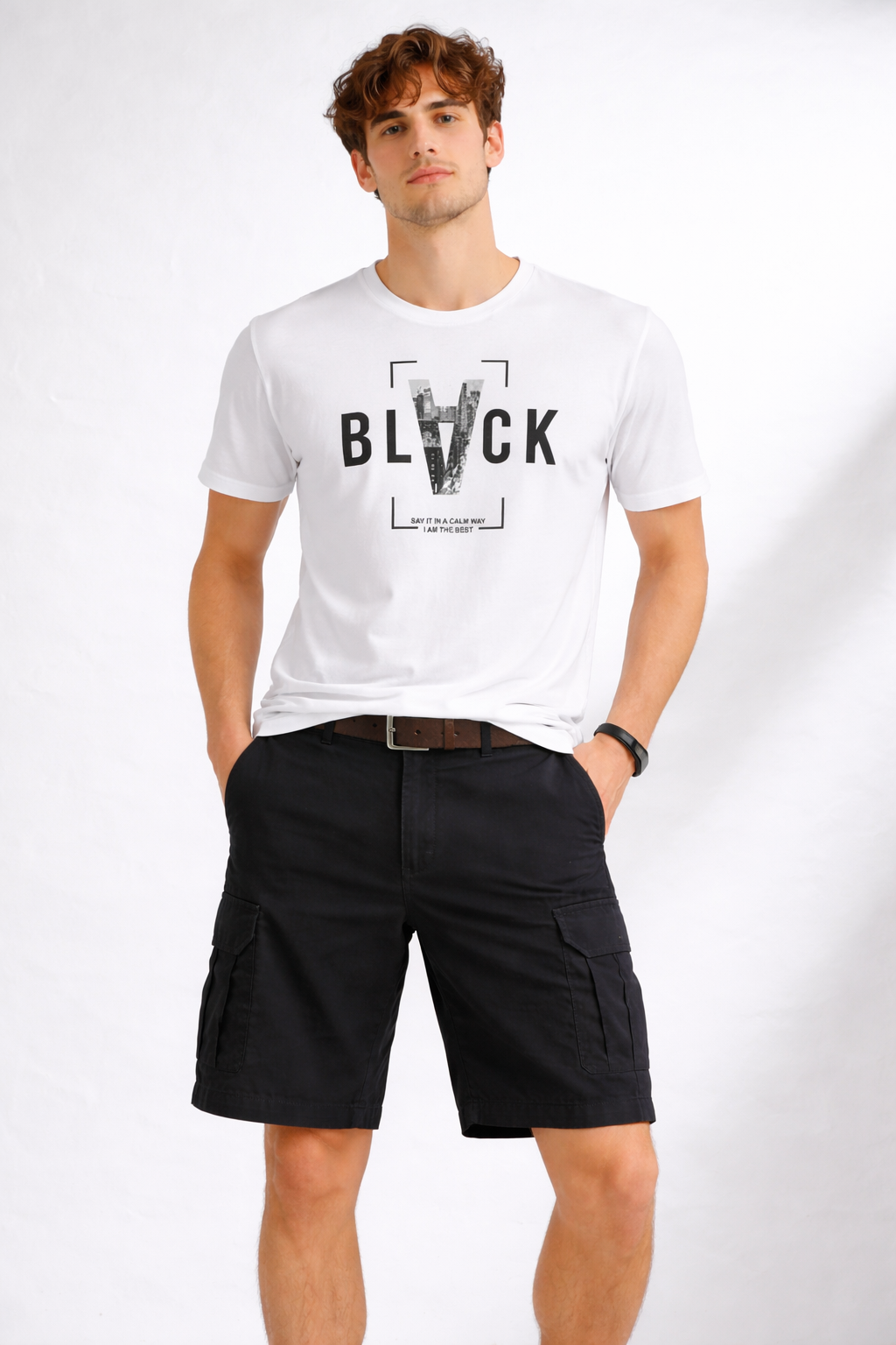 BLACK REGULAR FIT TSHIRT - Image 2
