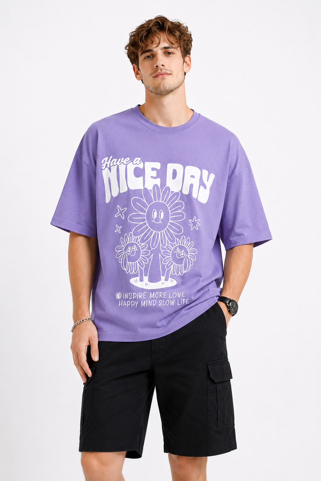 HAVE A NICE DAY OVERSIZE FIT TSHIRT
