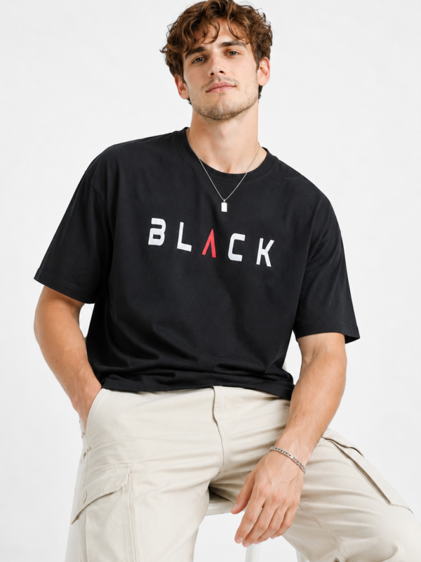 BLACK OVERSIZE FIT TSHIRT