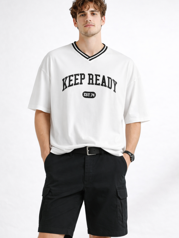 KEEP READY GRAPHIC OVERSIZED FIT TSHIRT
