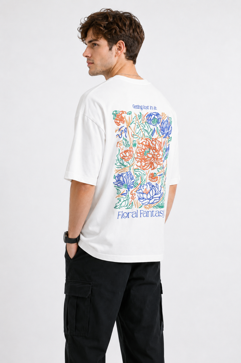 FLORAL FANTASY OVERSIZE FIT TSHIRT - Image 4